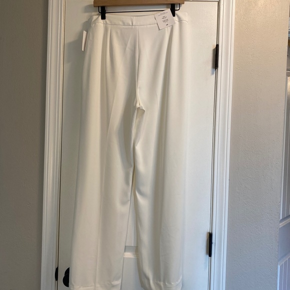 H&M White High Waist Pants Size 10 NWT - Picture 3 of 4